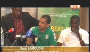CAN 2013:Lamouchi,Yaya et Drogba donnent leur 1ère conférence de presse en Afrique du Sud