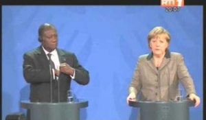 Fin du séjour allemand du Président Ouattara où il a été reçu par la chancelière A. Merkel