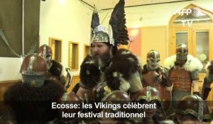 Ecosse: les Vikings célèbrent leur traditionnel festival