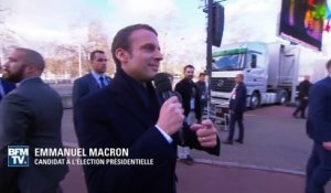 Selon Macron, "8.000 personnes" dans la salle de son meeting et autant à l'extérieur