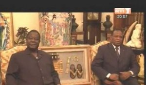 Daoukro: Le Président Henri Konan Bédié a échangé avec Boureima Badini et le couturier Pathé O