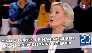 Cinq charges de Marine Le Pen dans «L'Émission Politique»