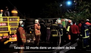 Taiwan: 32 morts dans un accident de bus