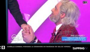 Cyril Hanouna – TPMP : Camille Combal parodie la demande en mariage de Gilles Verdez (vidéo)