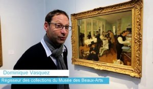Dominique Vazquez présente le tableau de Degas qui réintègre le Musée des Beaux-Arts de Pau