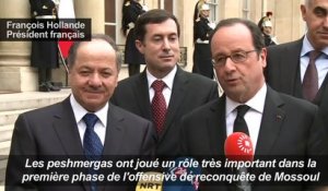 Hollande "confirme" à Barzani "tout le soutien" de la France