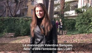 Le mannequin Valentina Sampaio, fière" d'être l'emblème des LGBT