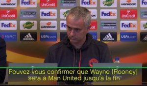 Man United - Mourinho: "Je ne veux pas que Rooney parte"
