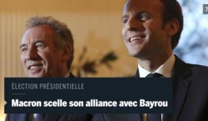 Emmanuel Macron et François Bayrou scellent leur alliance pour l’élection présidentielle