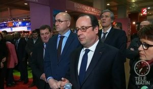 François Hollande débute sa visite au salon de l'Agriculture par un hommage à Xavier Beulin