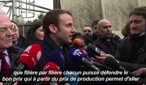 Sur les terres de Fillon, Macron présente son programme agricole