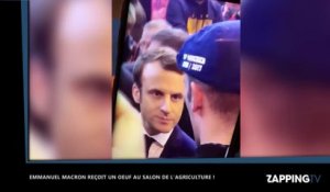 Emmanuel Macron se prend un œuf en pleine tête au Salon de l’agriculture (Vidéo)
