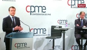 Macron devant la CPME "transformer l'administration de contrôle en une adminitration de conseil"