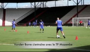 Anthony Vanden Borre à l'entraînement au TP Mazembe