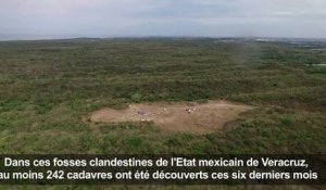Mexique: images des fosses où 242 cadavres ont été trouvés