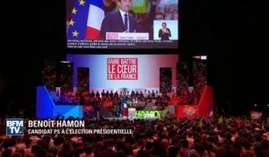 Benoît Hamon à Bercy: démonstration de force devant 20.000 personnes