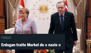 Le président turc Erdogan reproche des "pratiques nazies" à Angela Merkel