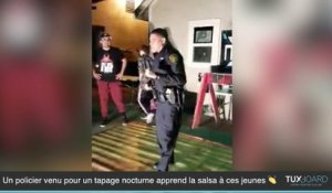 Venu pour faire baisser la musique, ce policier donne des cours de Salsa