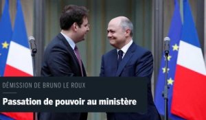 Passation de pouvoir entre Le Roux et Fekl au ministère de l'intérieur