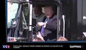 Donald Trump s’éclate au volant d’un camion, les images surprenantes (vidéo)