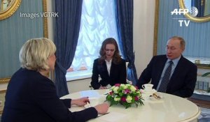 Poutine a reçu officiellement Marine Le Pen au Kremlin