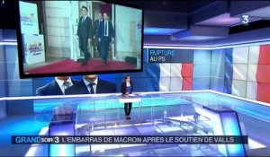 Présidentielle : l'embarras de Macron après le soutien de Valls