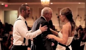 La mariée vient de perdre son père. Mais sa première danse va se dérouler de façon exceptionnelle !