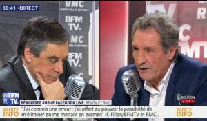 François Fillon avoue de ne pas pouvoir mettre de l'argent de côté chaque mois sur BFMTV