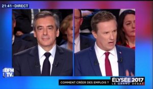 "Prenez garde à ce que les Français décideront", lance Dupont-Aignan à Fillon