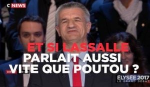 Et si Lassalle parlait aussi vite que Poutou ?