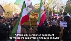 Paris: 300 personnes dénoncent "le massacre aux armes chimiques"