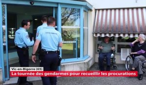 La tournée des gendarmes de Vic-en-Bigorre pour recueillir les procurations