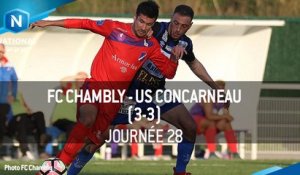J28 : FC Chambly - US Concarneau (3-3), le résumé