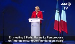 Le Pen veut un "moratoire sur toute l'immigration légale"