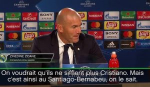 Quarts - Zidane : "Cristiano reste tranquille face aux sifflets''