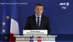 Attentat : Macron appelle à ne pas céder à la peur