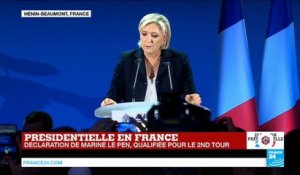 Présidentielle : le discours de Marine Le Pen