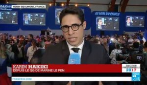 Présidentielle 2017 en France : Marine Le Pen au 2e tour : "La salle a exulté à l'annonce des résultats"