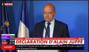 Alain Juppé appelle à voter Emmanuel Macron