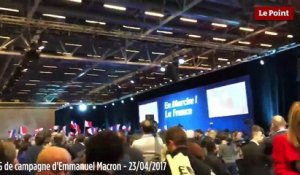 La joie des militants d'En Marche quand François Fillon annonce son soutien à Emmanuel Macron