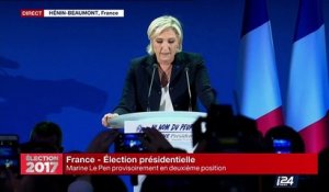 "Je suis la candidate du peuple", Discours de Marine Le Pen