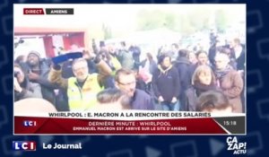 Emmanuel Macron sifflé à son arrivée à l'usine Whirlpool
