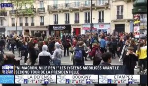 "Ni Macron, Ni Le Pen" Les images de la manifestation parisienne de lycéens
