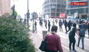 Rennes. Agressé, un policier met en joue des manifestants