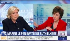 Marine Le Pen condamne les insultes contre Macron lors du meeting à Nice