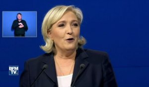 Marine Le Pen: "Le 7 mai, je vous appelle à faire barrage à la finance, à l'argent roi"