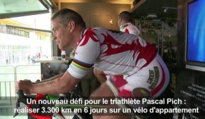 Record de distance sur un vélo d'appartement