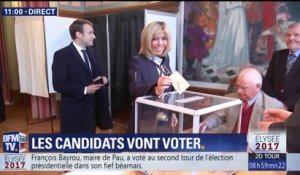 Présidentielle 2017: Emmanuel Macron a voté au Touquet