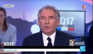 élu président : "La France envoie au monde un message incroyable d'espoir", assure Bayrou