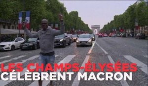 Les Champs-Elysées fêtent la victoire de Macron